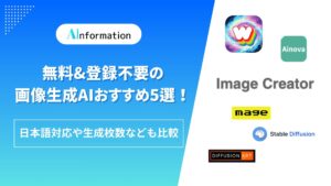 無料&登録不要の画像生成AIおすすめ5選！日本語対応や生成枚数なども比較