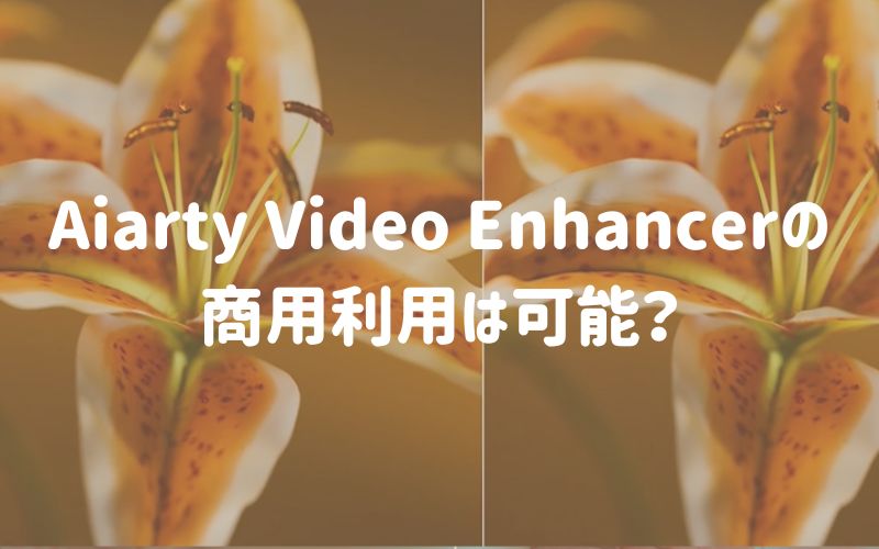 Aiarty Video Enhancerの商用利用は可能?