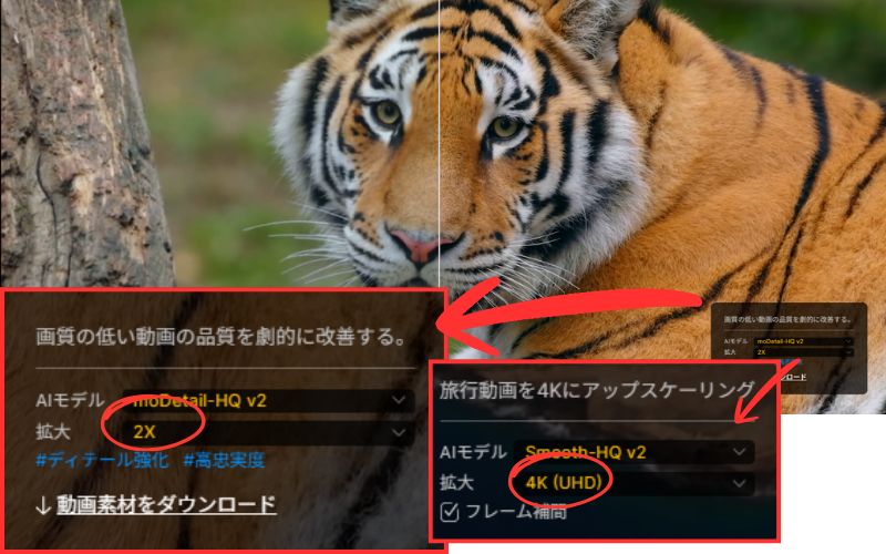【動画加工】②AI動画拡大(2倍・4倍拡大)