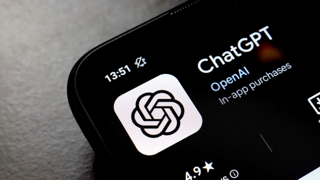 スマートフォンのアプリストアにOpenAIのChatGPTアプリのダウンロードページが表示されている画面