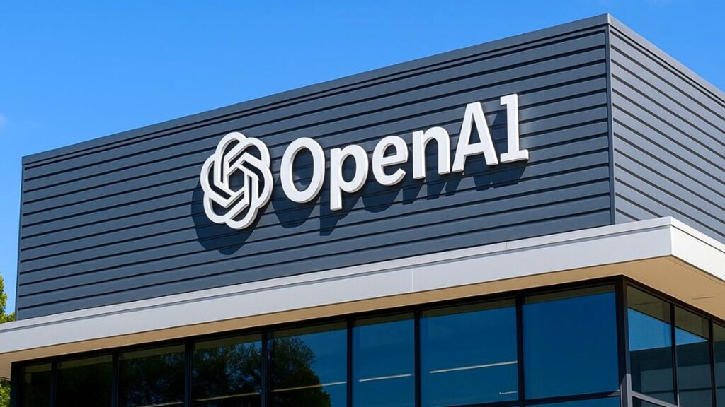 OpenAIのロゴと社名が外壁に大きく掲げられたオフィスビルを青空の下から見上げた写真。Opus 5を費用9%で抜いたGPT-6 SolはまだChatに来ない
