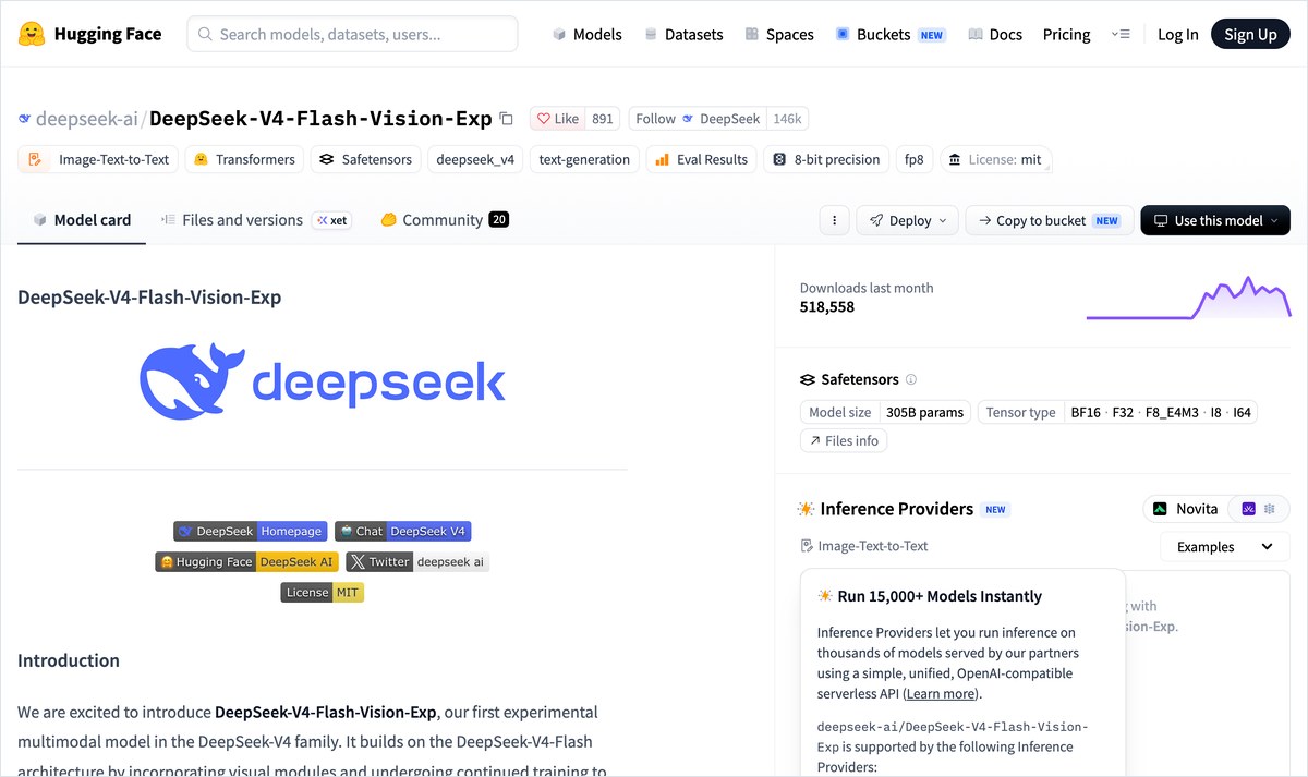 DeepSeekモデルのHugging Faceページ