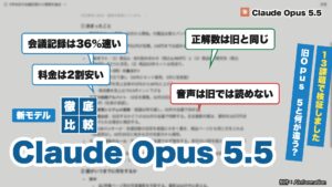 Claude Opus 5.5と旧Opus 5の違いは2つ！13課題で徹底比較