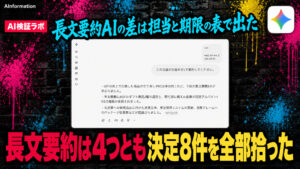 長文要約AIを4つ比較！決まったことを拾うプロンプト3つ