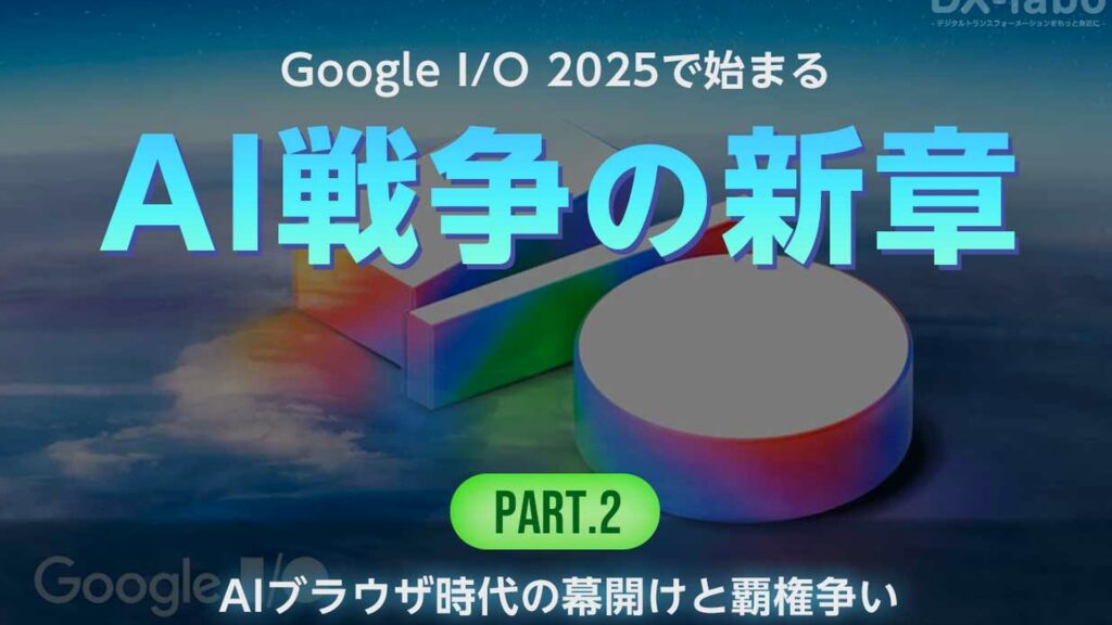 虹色に光る直方体と円柱のCG素材とGoogle I/Oのロゴが並んだタイトルスライドの画面。Anthropic、Claudeが伏せ字パスワードを読めた 7種中4種に穴だ