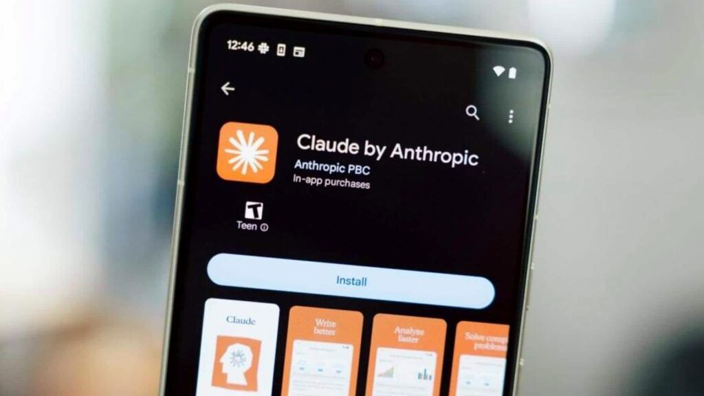 スマートフォン画面にGoogle PlayのClaude by Anthropicアプリのインストール画面が表示されている写真。Anthropic、OSS Scannerは約650件中114件しか通さない