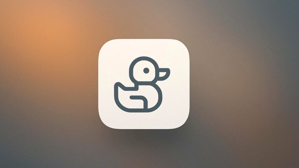 アヒルを図案化した線画のアイコンが角丸の正方形に描かれたロゴの画像。Pollen Robotics、Microduck予約2万台 関税は別だ