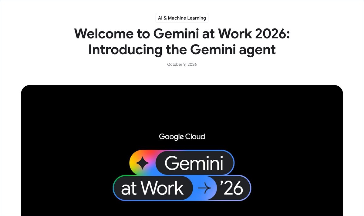 Gemini agentを発表したGoogle Cloud公式ブログ