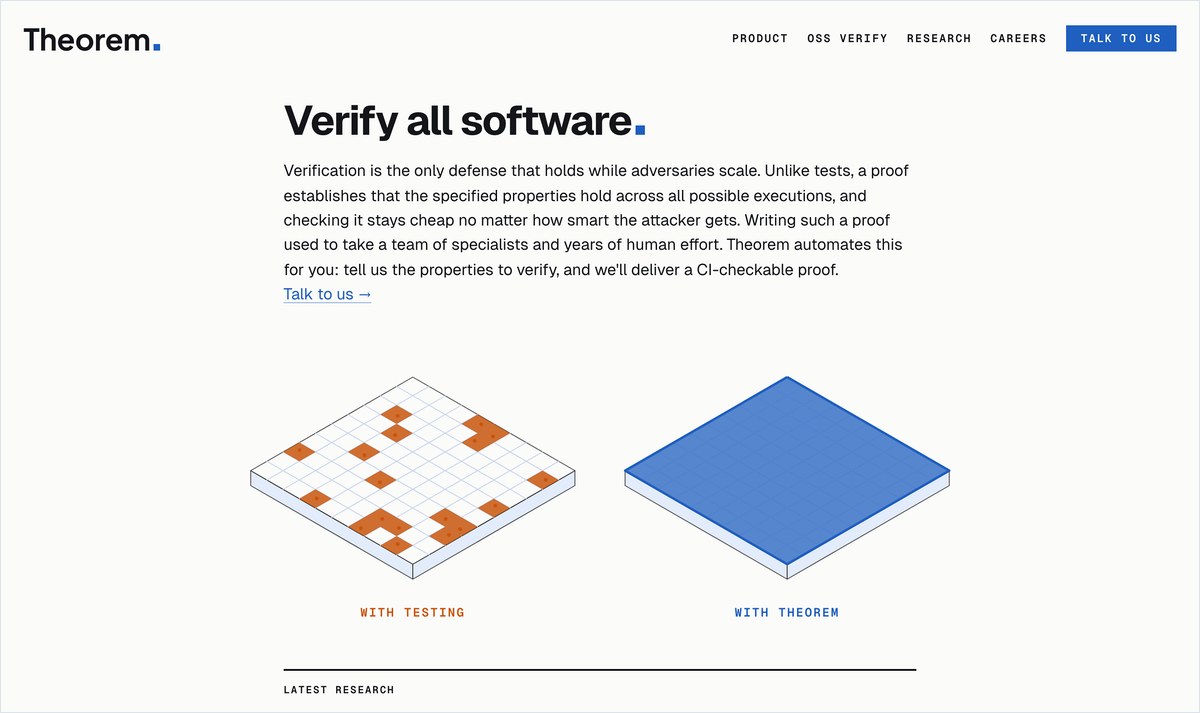 TheoremのOSS Verify公式ページ