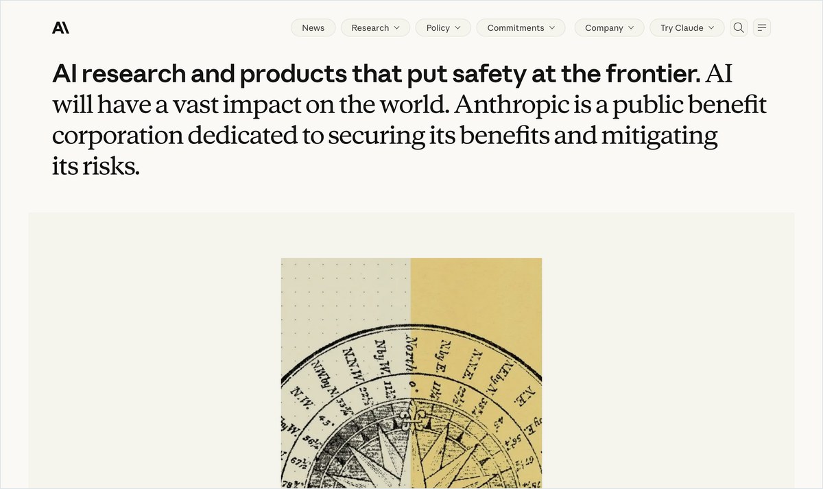 Anthropic の公式ページ