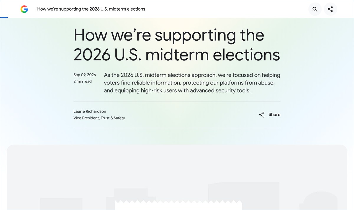 Google 中間選挙に関する方針