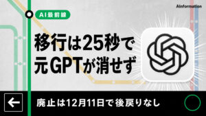 GPTsの終了はいつ？カスタムGPTの廃止前の移行は25秒で終わるが戻せない