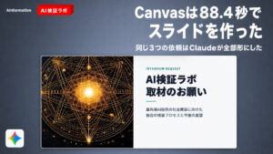 Canvasを比較！文書とスライドをAIに頼むプロンプト3つ