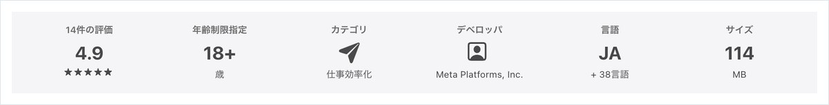 App StoreのMuse from Metaの日本のページ。無料とアプリ内購入、年齢制限指定18+、カテゴリは仕事効率化
